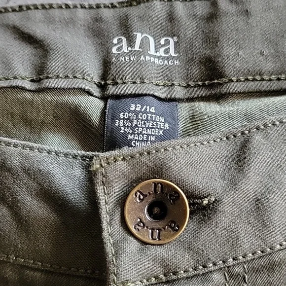 a.n.a JEGGINGS Dark Olive Green size 32/14 - Picture 7 of 10